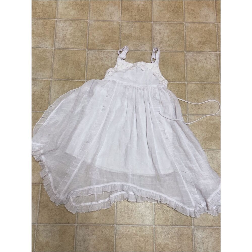 Disney White D-Signed Logo Top Girl Dress Size Small (7/8)